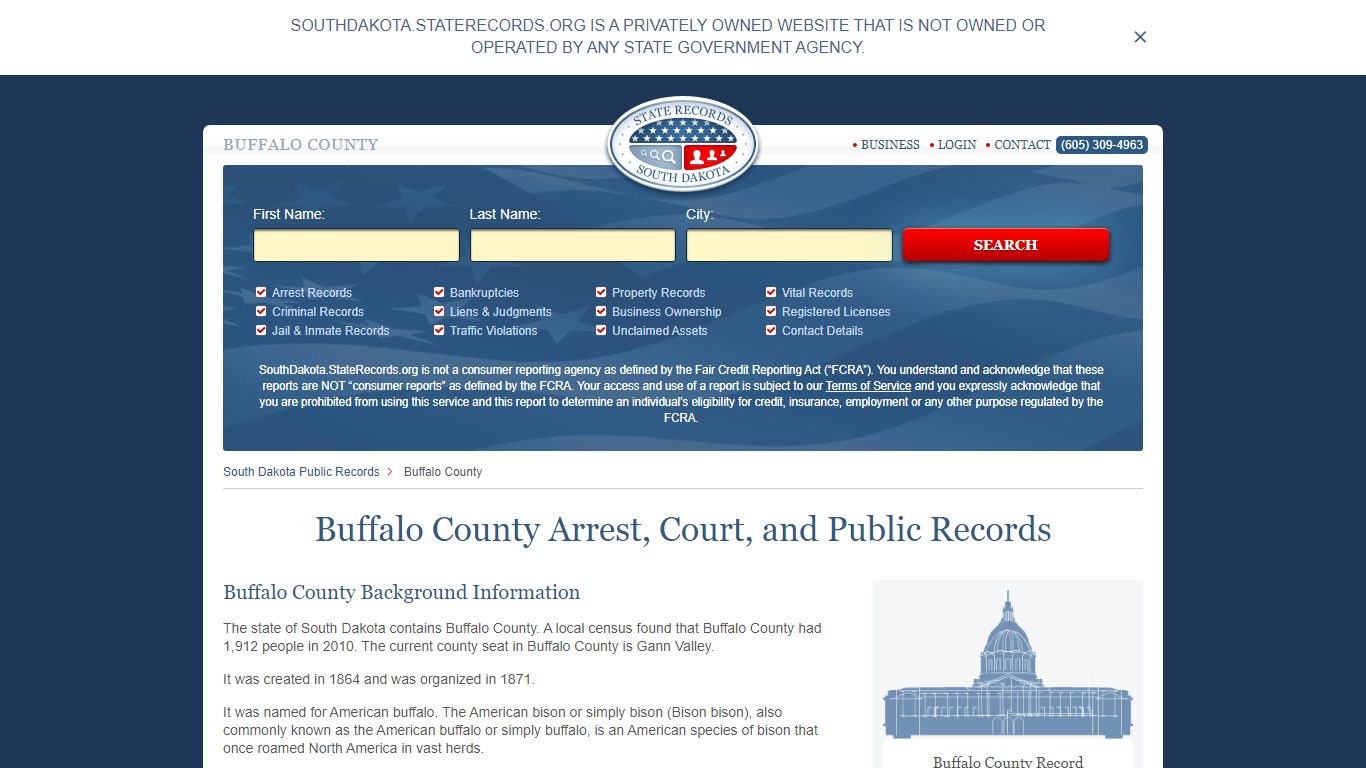 Buffalo County Arrest, Court, and Public Records