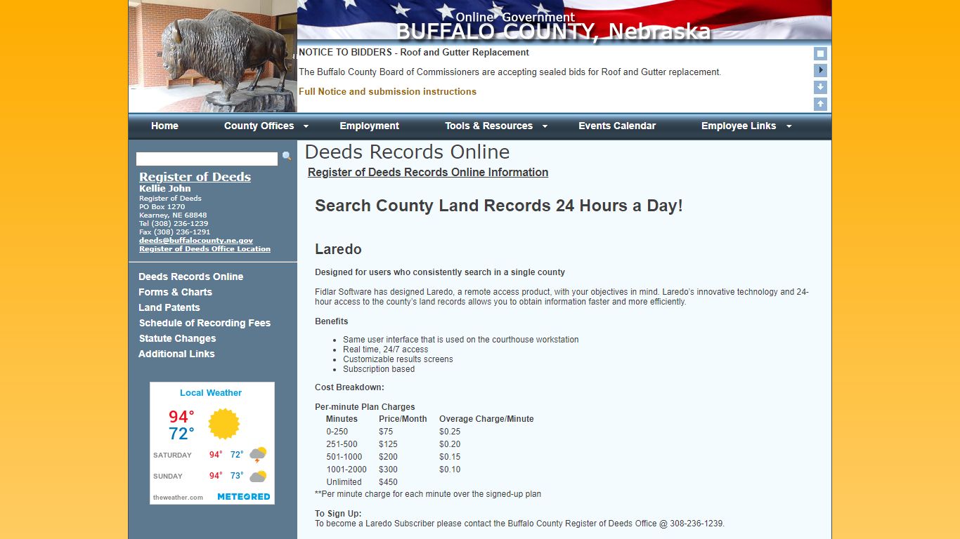 Buffalo County: Deeds Records Online