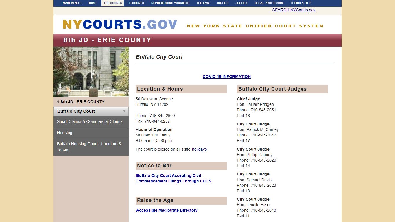 Buffalo City Court | NYCOURTS.GOV
